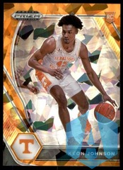 2021-22 Orange Cracked Ice Keon Johnson #7 Tennessee Volunteers